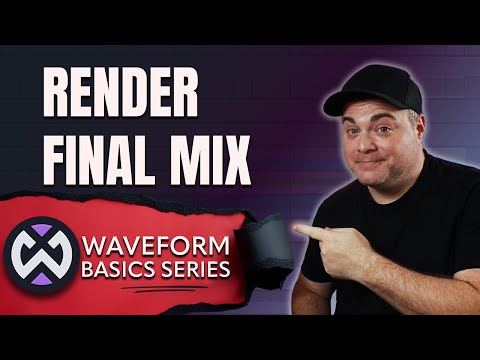 Видео: Как экспортировать проект в MP3 или WAV в Tracktion Waveform Free или Pro Tutorial