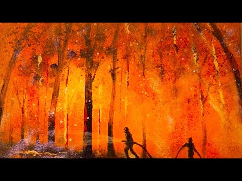 Видео: Техника рисования | Герои-пожарные | Лесной пожар