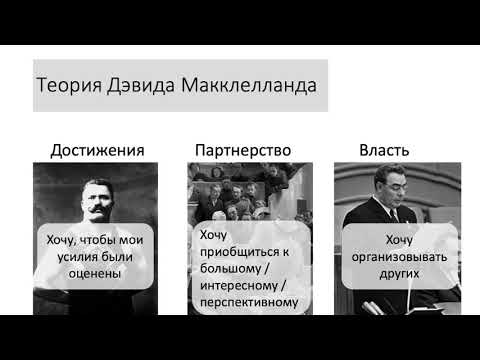 Видео: Теория мотивации Дэвида Макклелланда (за 15 минут)