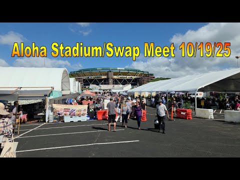 Видео: Обмен на стадионе «Алоха» / блошиный рынок, 19.10.25, Эя, Оаху, Гавайи