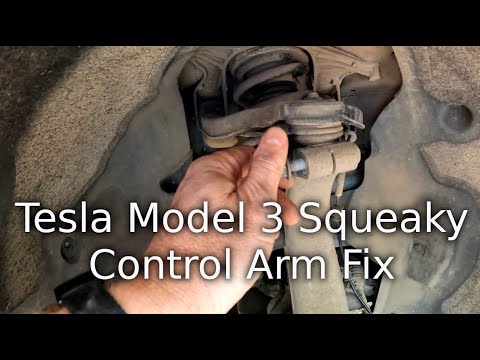 Видео: Tesla Model 3 (2020 AWD) Устранение скрипа рычага подвески