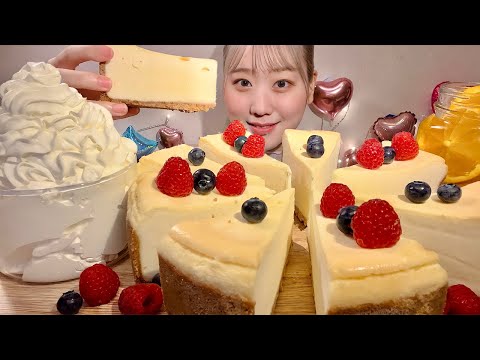 Видео: ASMR чизкейк【русские субтитры】【Mukbang/ Eating Sounds】