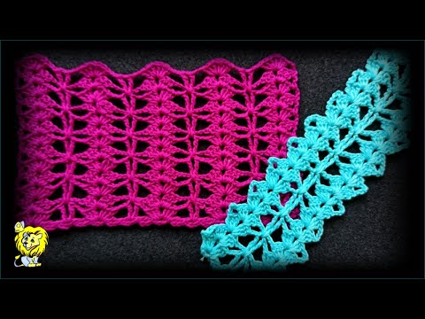 Видео: Ажурный  узор крючком для  ТЕСЬМЫ и ПОЛОТНА. В рапорте всего два ряда.