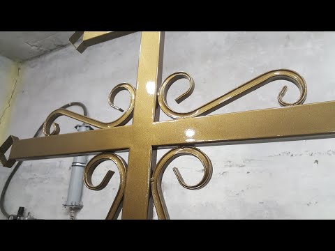 Видео: Быстро Сделал- Выгодно Продал/Золотые Кресты из Профильной трубы/холодная ковка без станков.