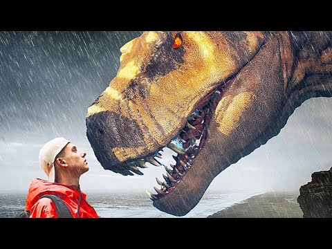 Видео: Не делайте этого, если вдруг наткнетесь на тираннозавра!