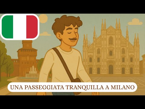 Видео: Спокойная Пасседжиата в Милане | Короткая итальянская история с переведенными подписями #итальянский