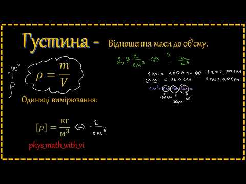 Видео: Що таке густина? Одиниці вимірювання густини.