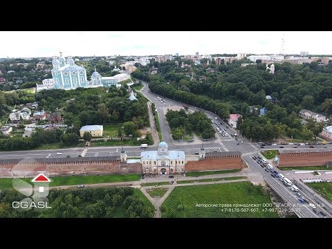 Видео: Аэросъемка города Смоленск/Aerial view of the city of Smolensk (DJI Phantom 4, 4K)