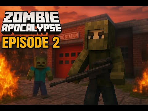 Видео: Зомби апокалипсис с другом! Пробрались в пожарную станцию!