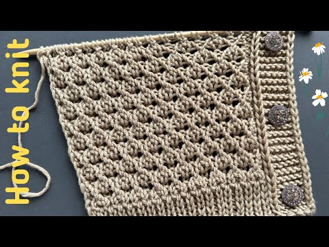 Видео: Шикарный УЗОР для кардиганов, топов, маек, кофточек + СХЕМА❤️ Easy knit stitch for cardigan or top