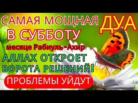 Видео: 💞САМАЯ СИЛЬНАЯ ДУА В СУББОТУ В МЕСЯЦА Рабиуль-Ахир! ЖЕЛАНИЯ СБУДУТСЯ, ПРОБЛЕМЫ ИСЧЕЗНУТ!