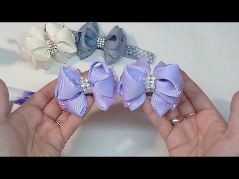 Видео: МК Бант из репсовой ленты 4 см MK Arco de fita rep 4 cm