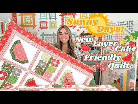 Видео: Солнечные дни: новая выкройка лоскутного одеяла, подходящая для многослойного торта