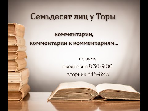 Видео: Семьдесят лиц у Торы - комментарии, комментарии ккомментариям... 16.10.25