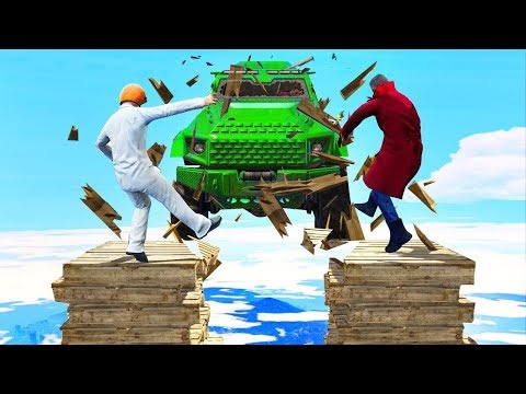 Видео: Машины VS Разрушающегося моста!!! (Gta 5 Online Мини игры)