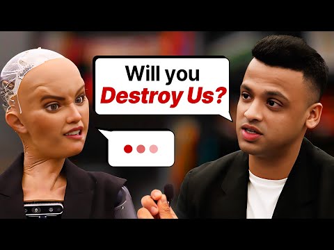 Видео: Интервью с Софией, первым в мире гуманоидным роботом