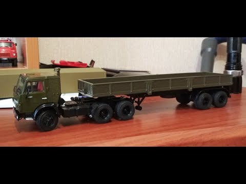 Видео: модель КамАЗ 54112 с полуприцепом Одаз