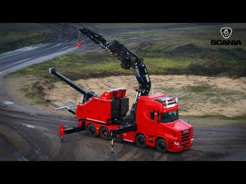 Видео: САМЫЙ БОЛЬШОЙ SCANIA из когда-либо ПОСТРОЕННЫХ 2 ▶ САМЫЕ СОВРЕМЕННЫЕ крановые грузовики с шарнирной