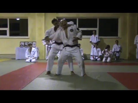 Видео: Мотоха Йошин рю Дзю Дзюцу. нукі учі - уширо кіме наге. (Jiu Jitsu seminar)
