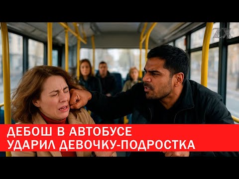 Видео: Дебош в автобусе ударил девочку-подростка | Зона Х