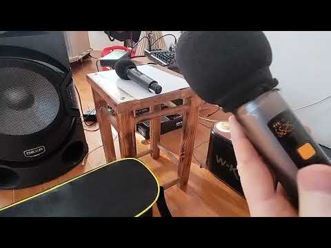 Видео: Настройка беспроводного микрофона к колонке W-King H10s/ Frequen. Setting for W-king H10s microphone