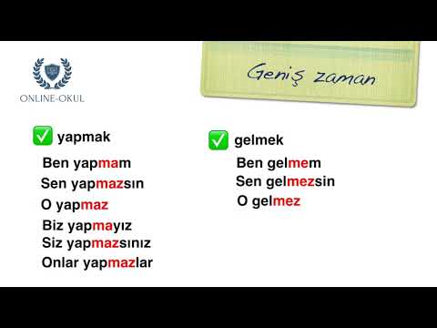 Видео: Уровень А2. Geniş zaman.