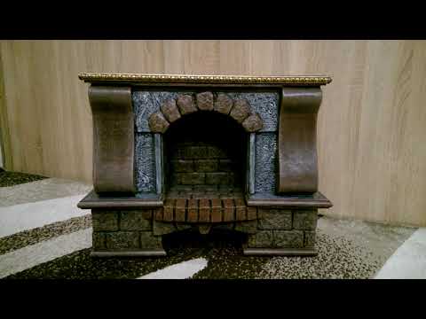 Видео: Камин из картона. Имитация деревянных колон. Фальш камин.A fireplace with a grate made of cardboard