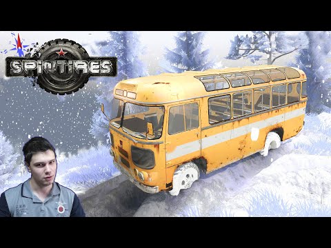 Видео: ПАЗ 3201 для Spintires. Один в зимней тайге
