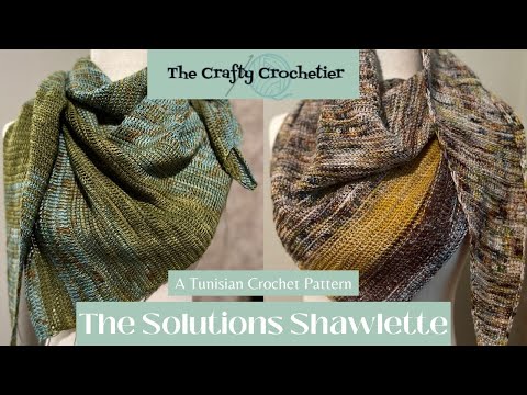 Видео: Шаль «Решения» // Узор тунисской шали крючком