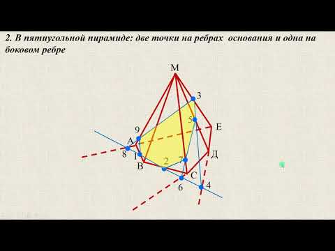 Видео: Стереометрия "с нуля". Урок 11. Сечения в 4 -5- 6- угольной пирамиде