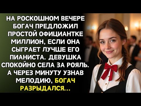 Видео: Миллионер смеялся над ней, пока она не села за рояль… Через 3 минуты он заплакал.