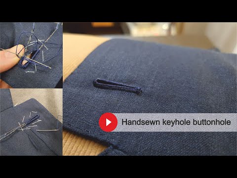 Видео: ✂ Выметывание ручной петлицы на лацкане мужского пиджака @GUSEVBESPOKE