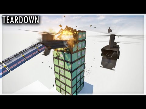 Видео: ВЕРТОЛЁТЫ ВРЕЗАЛИСЬ В НЕБОСКРЁБ В TEARDOWN