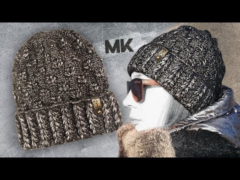 Видео: СТИЛЬНАЯ ШАПКА ИЗ ПРЯЖИ METALLIC / Подробный МК по вязанию женской шапки спицами