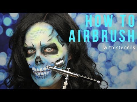 Видео: Как пользоваться аэрографом | Аэрограф с трафаретами | Основы аэрографии