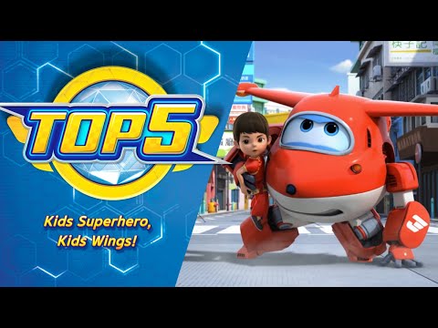 Видео: [Рейтинговое шоу Superwings] Kids Superhero, Kids Wings! Топ-5