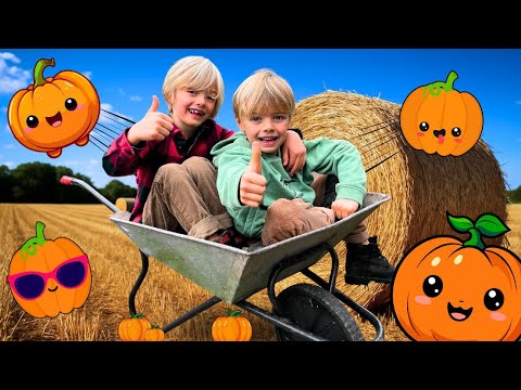 Видео: Скай и Финн на фестивале тыкв! | Фокусные шоу, подсолнухи и катание на тракторе 🎃🌻🚜