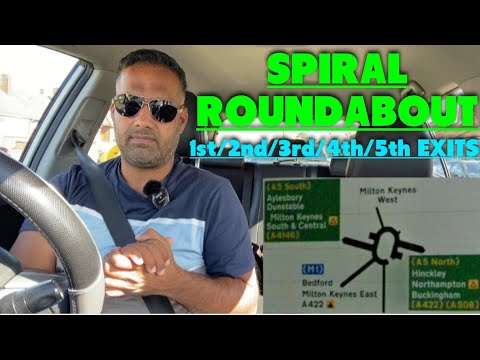 Видео: Круговые развязки со спиральным движением в Великобритании | Многополосные кольцевые развязки | К...