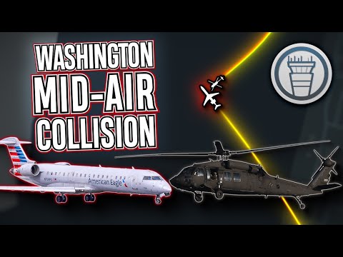 Видео: Столкновение в воздухе над Вашингтоном [ATC Audio]