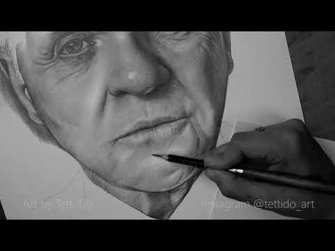 Видео: Рисуем портрет в реальном времени Часть 4