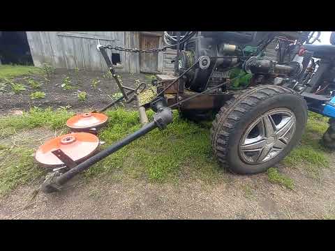 Видео: Косилка Заря. Переделка под мини-трактор.