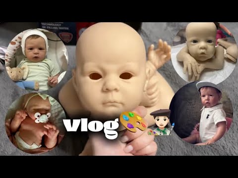 Видео: Влог💕Будни мастера реборниста 🎨👩🏻‍🎨// Новые молды 🍼// Покупки с WB💜// Расписываю куклу реборн🖌️