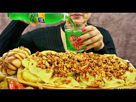 Видео: АСМР Azerbaijani Yarpag Khinkal & Yogurt with Garlic| Звуки еды #shorts #asmr #ytshorts #yt