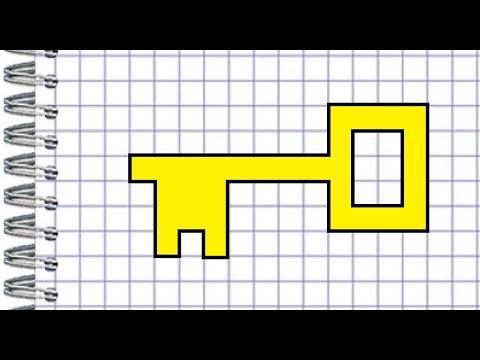 Видео: Ключик. Графический диктант по клеточкам.