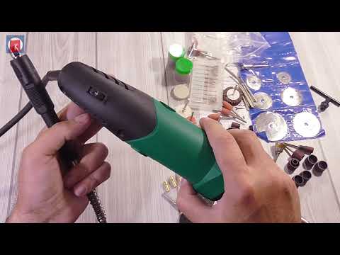 Видео: Профессиональный гравер (он же дремель или мини дрель) на 480Вт из Китая в мега-комплектации