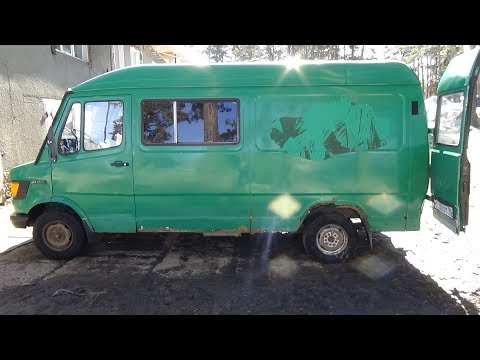 Видео: Пригнали Мерседес 208 Д ,обзор нового бусика.