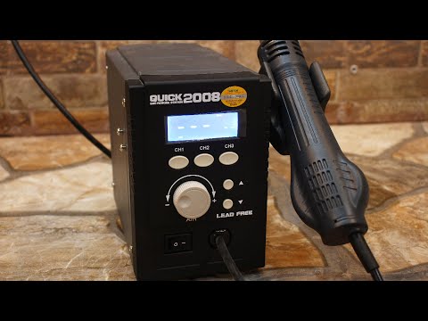 Видео: Высокоточный паяльный фен QUICK 2008 - полный обзор