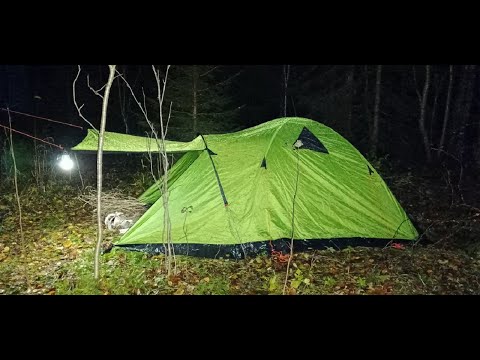 Видео: =ПОХОД С НОЧЁВКОЙ  В НЕПОГОДУ=