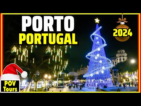 Видео: 🔴Рождественские огни Порту 2024 | Португалия