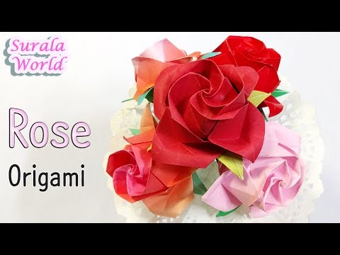 Видео: Оригами - цвето́к ро́зы (Rose)